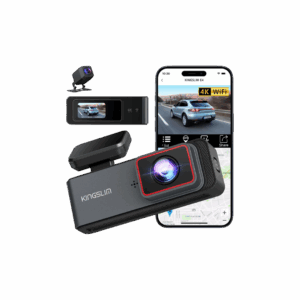 Kingslim E4 Dash Cam 4k Frente Y 1080p Detrás Ews